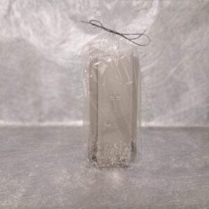 Muistokynttilä holvi harmaa risti pitkä