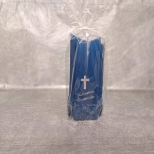 Muistokynttilä holvi yönsininen risti pitkä