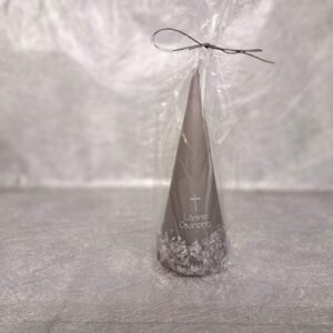 Muistokynttilä kartio harmaa risti