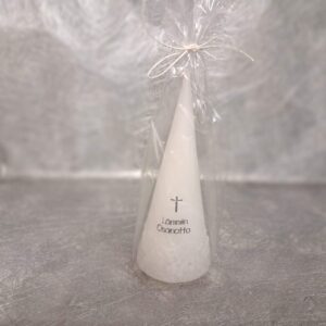 Muistokynttilä kartio valkoinen risti