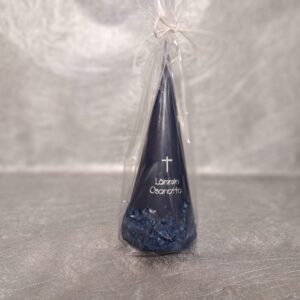 Muistokynttilä kartio yönsininen risti